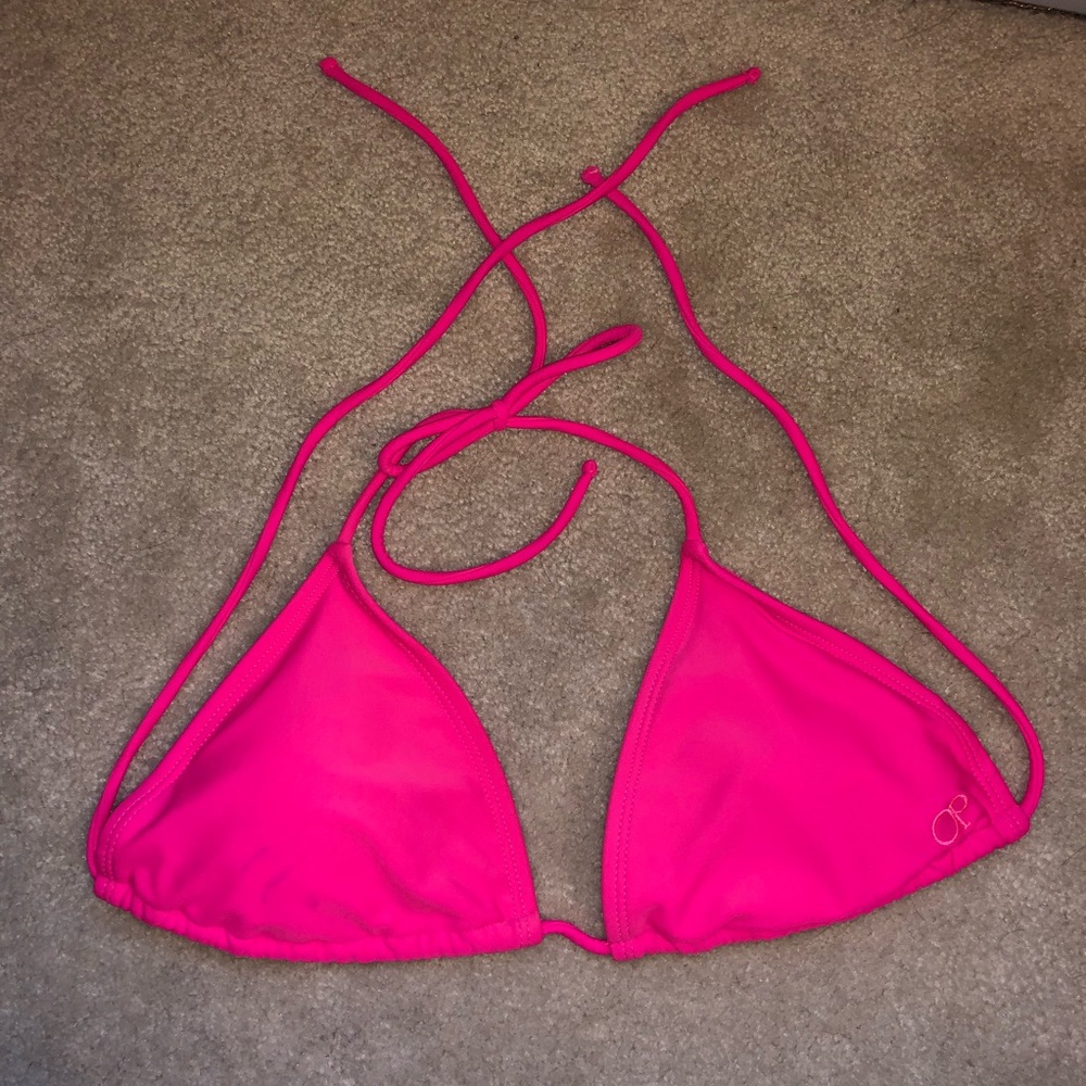 BRIGHT PINK Triangle Bikini Sz Small